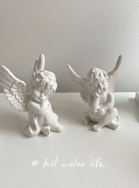 复古风ins展翅可爱小天使摆件婚礼生日礼物法式桌面饰品摆拍道具