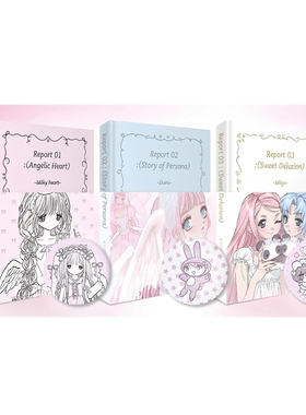 韩国domi卡通小众diy咕卡素材甜美少女32张贴纸INS风手帐拼贴纸书