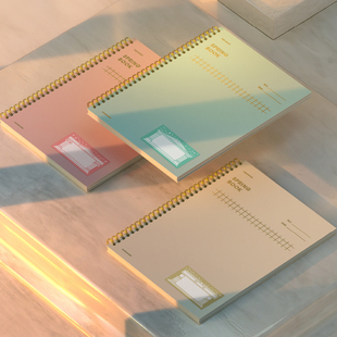 韩国motemote 线圈横线网格康奈尔错题本笔记本 学习记事本 100页