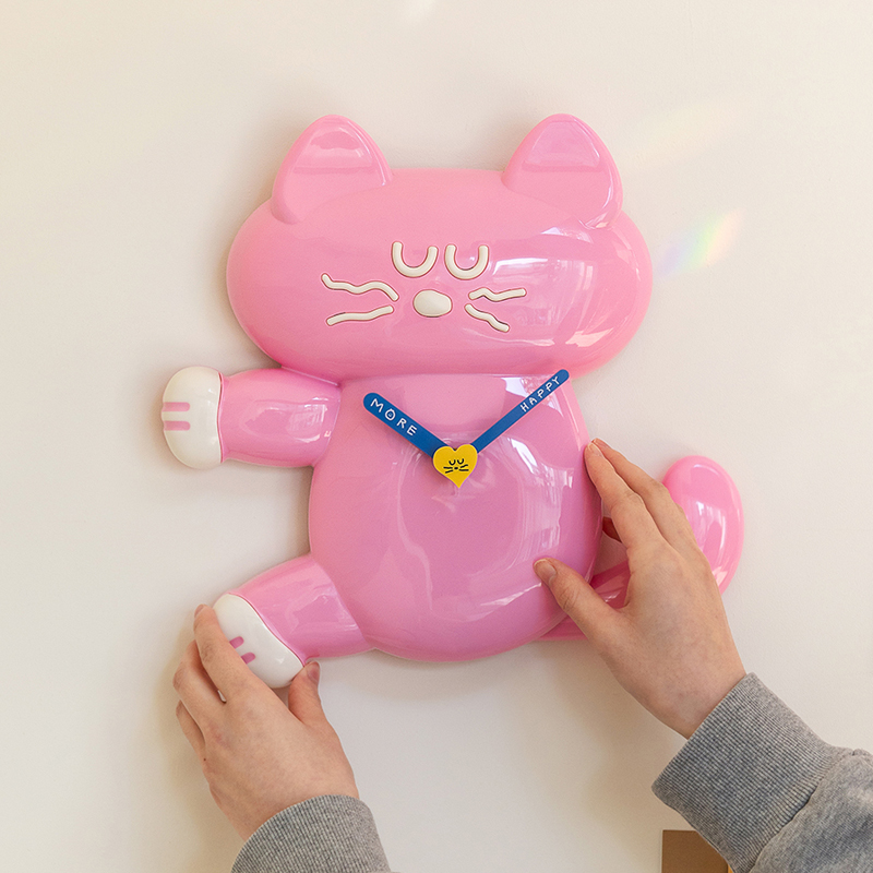 韩国alandBB联名摇尾巴猫挂钟