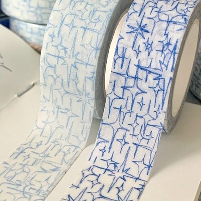 韩国mewmewbeam胶带闪闪星星手帐