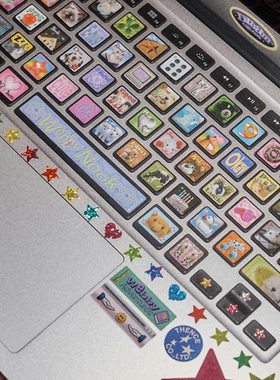 韩国thence美式复古贴纸笔记本键盘咕卡手账素材装饰贴ins风创意