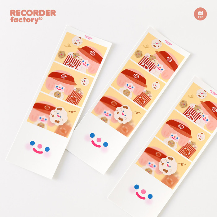 韩国rico 笑脸照片手账装饰贴纸 photo booth frame sticker