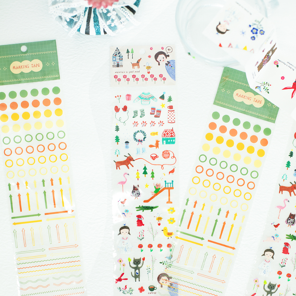 韩国monopoly插图图标超长贴纸