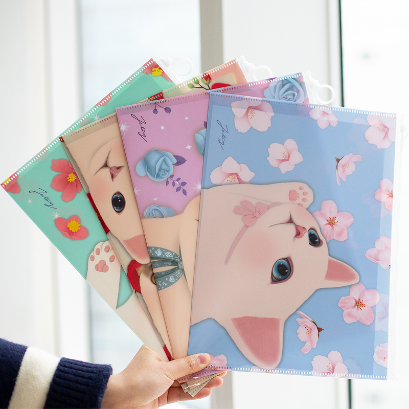 韩国Jetoy可爱猫A4高颜值文件袋