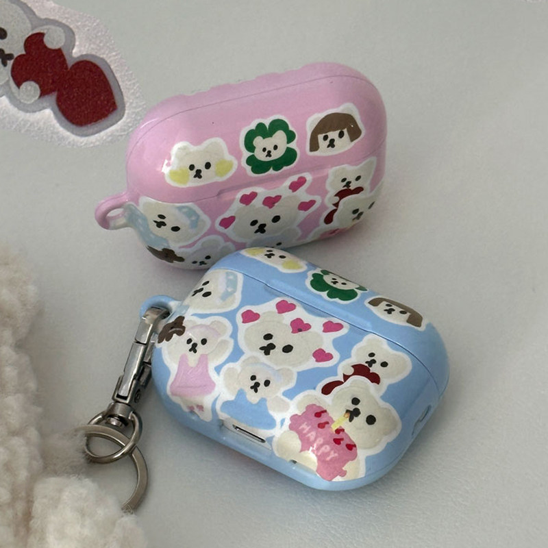 韩国mazzzzy苹果耳机壳亮面高质感airpods 3 pro pro2耳机保护套 保护壳 壳子