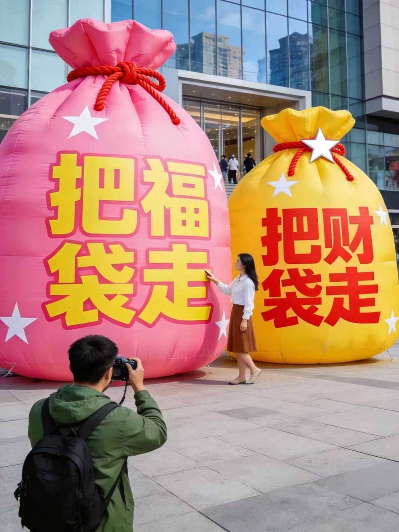 2026新年充气福字元宝福袋气模定制财神装饰发光创意马年美陈气模,节庆用品/礼品,充气气模,淘宝优惠券,粉丝福利购,淘宝优惠卷