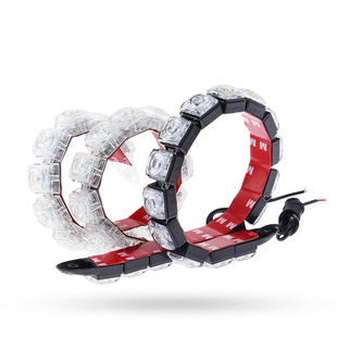 新款日行灯汽车LED防水大功率改装超亮弯曲日间行车灯车外灯通用