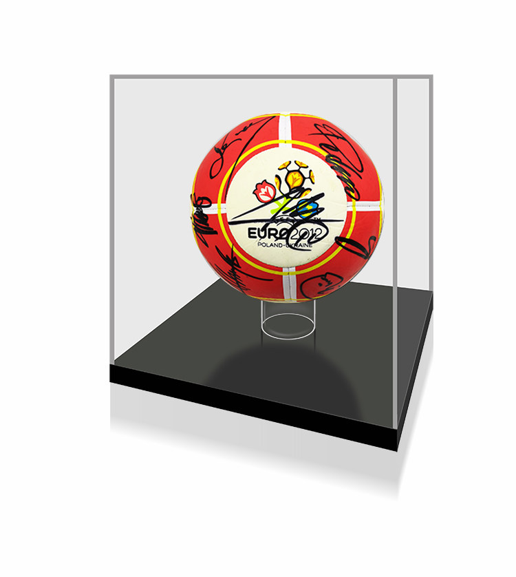 2012欧洲杯西班牙哈维卡西利亚斯亲笔签名 含sa证书 亲笔签名足球