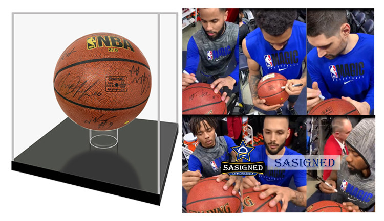 19-20赛季魔术全队 戈登 奥古斯丁 富尔茨 亲笔签名篮球 含证书
