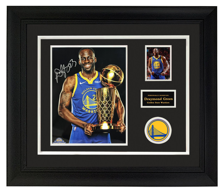 德拉蒙德格林签名照片 勇士队总冠军 追梦格林 裱框 带证书