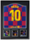 巴塞罗那 裱框含SA证书 里奥梅西 亲笔签名足球服球衣 20巴萨
