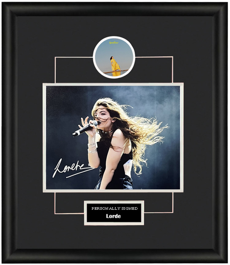 收藏 lorde洛德 亲笔签名 照片裱框 含sa证书 solar power