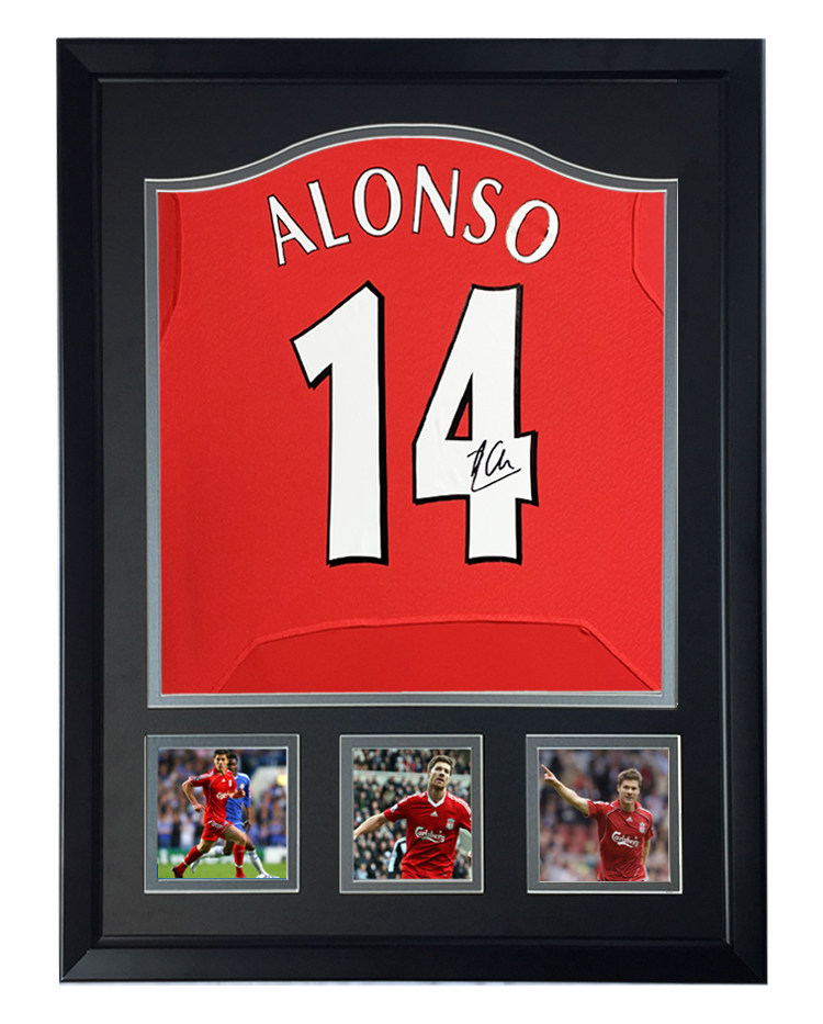 05-06利物浦 哈维阿隆索亲笔签名足球服球衣含sa证书裱框