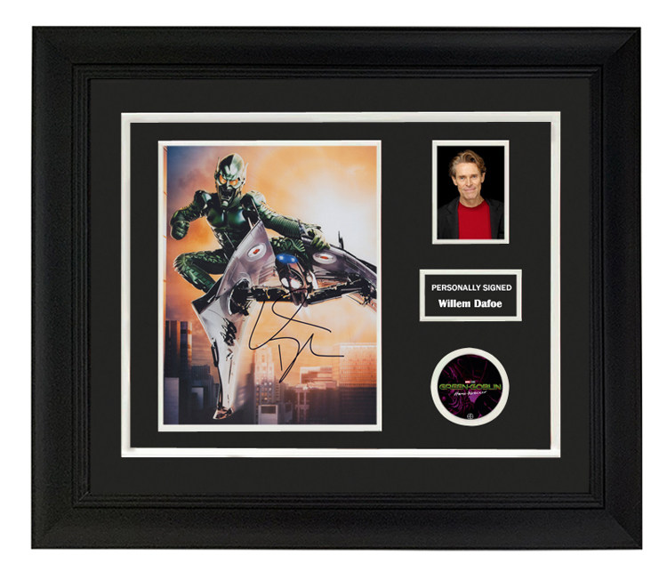 收藏 威廉达福 亲笔签名 照片裱框 含sa证书 绿魔 蜘蛛侠 漫威