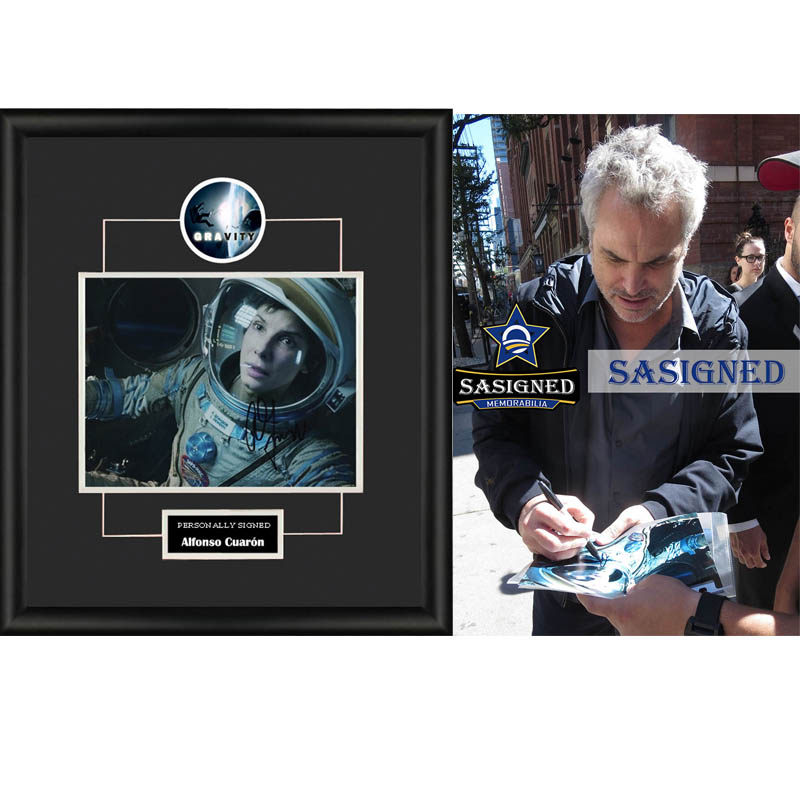 阿方索卡隆 地心引力 亲笔签名照片裱框 含sa证书 sa proof 导演