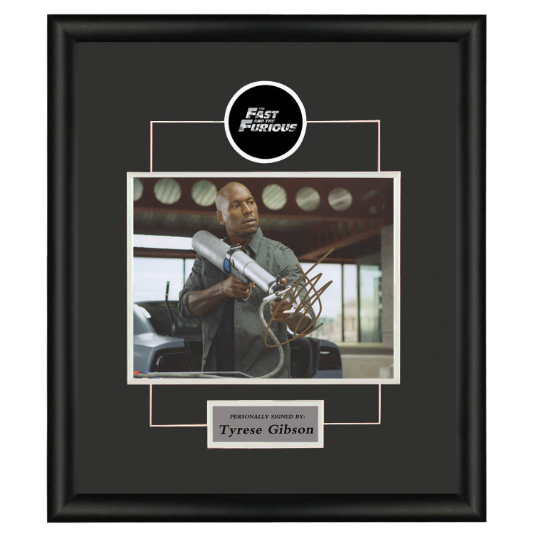 速度与激情系列泰瑞斯吉布森亲笔签名照片剧照 含证书裱框