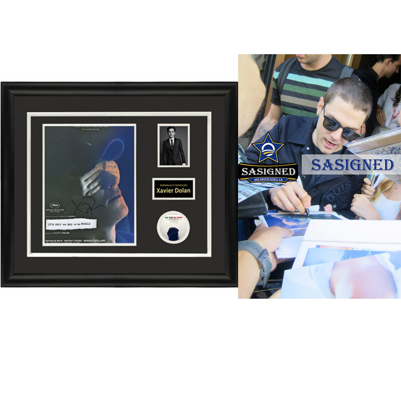 哈维尔多兰xavier dolan 亲笔签名照片裱框 含sa证书 sa proof