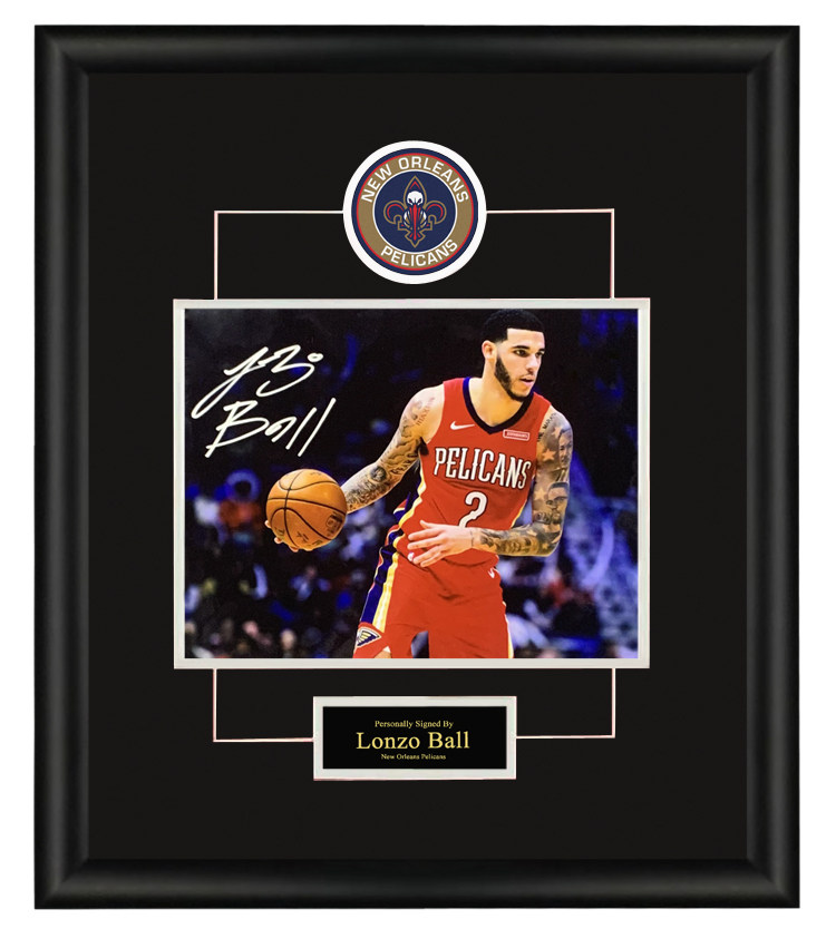 朗佐鲍尔 亲笔签名照片 鹈鹕队 球哥 含证书收藏