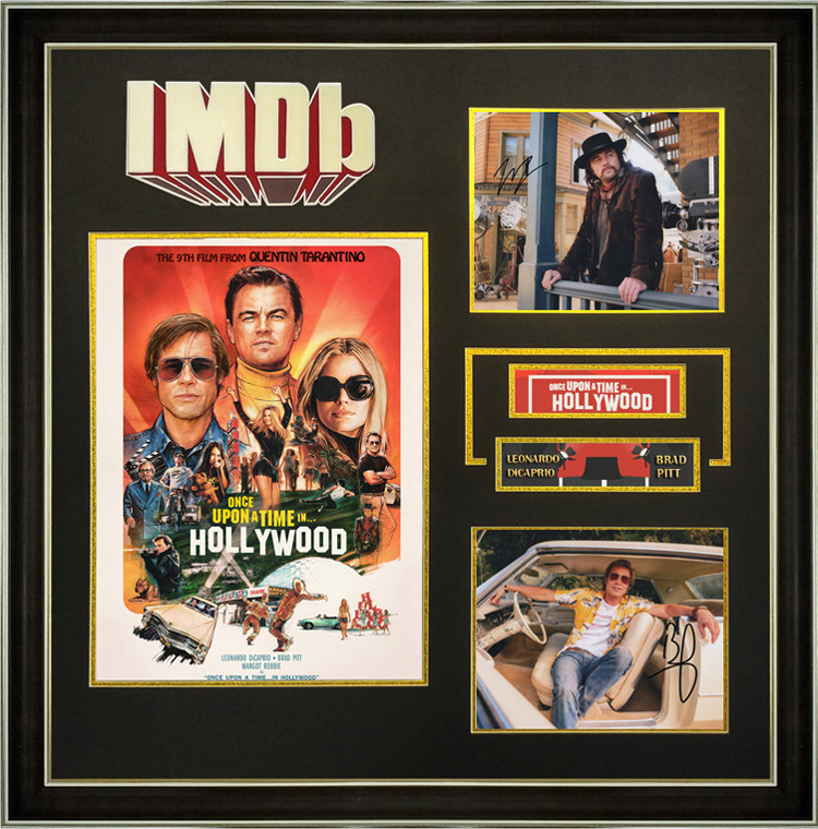 好莱坞往事 莱昂纳多迪卡普里奥 布拉德皮特亲笔签名照片sa证书