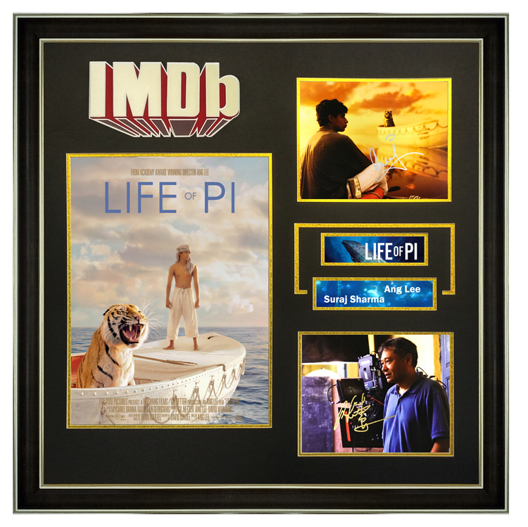 少年亲笔签名照片裱框sa证书imdb