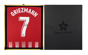 礼盒 足球服 亲笔签名球衣 安东尼格里兹曼 裱框 马德里竞技足球俱乐部 含证书