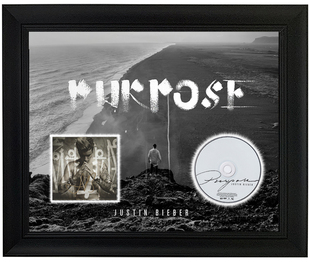 Purpose 賈斯汀比伯Justin 親筆簽名 歌詞本裱框 Bieber 含SA證書