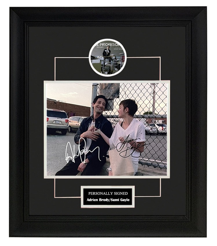 收藏 超脱 阿德里安布劳迪 萨米盖尔 亲笔签名照片裱框 含sa证书