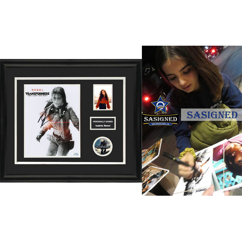 收藏 伊莎贝拉莫奈 亲笔签名照片裱框 含sa证书 变形金刚5