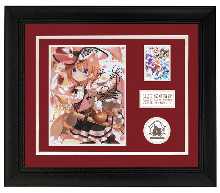佐仓绫音 请问你今天要来点兔子吗心爱声优配音亲笔签名照片 裱框含sa