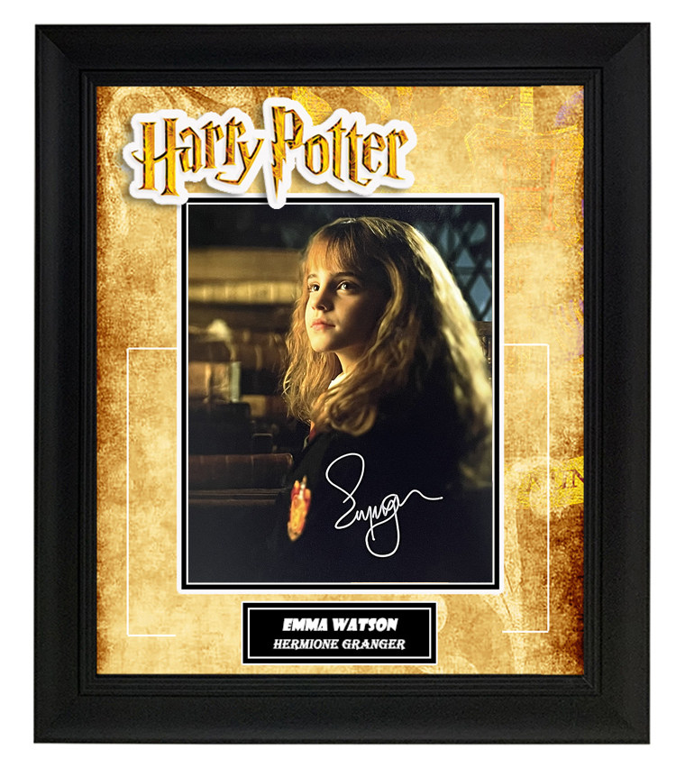 艾玛沃特森 哈利波特与魔法石 亲笔签名照片裱框 含sa证书 赫敏