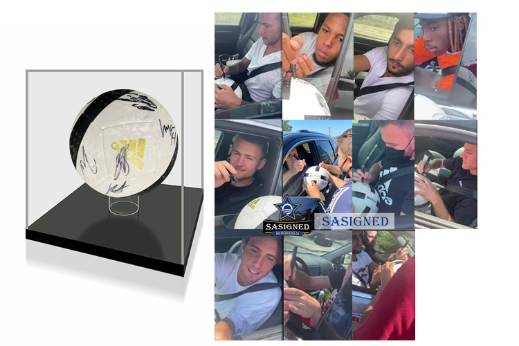 21-22 尤文图斯全队迪巴拉莫拉塔亲笔签名足球sa proof 证书5号球