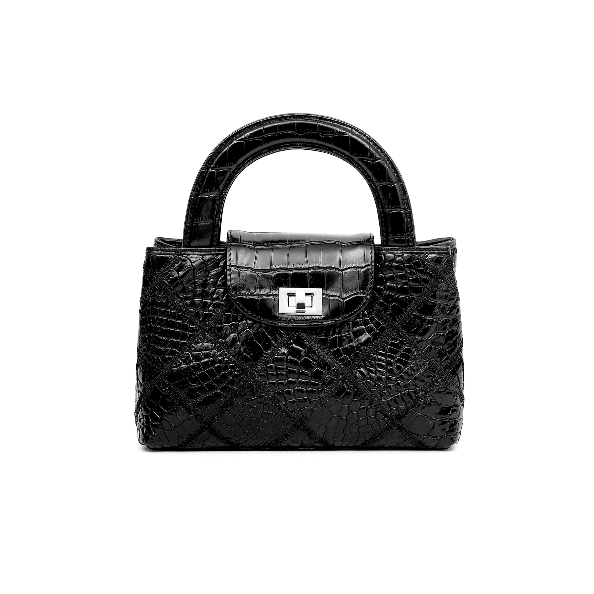 【大表哥定制】香香鳄鱼皮绣花款女包3431Z