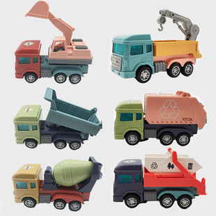 儿童灯光万向挖掘机玩具工程车消防云梯翻斗车环卫吊车仿真模型男