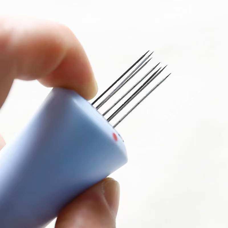 양모 도금 펠트 찌르기 바늘 수제 DIY 도구 찌르기 바늘 3 머리 7 머리 바늘 조합 찌르기 펜 개 머리 고양이 펠트
