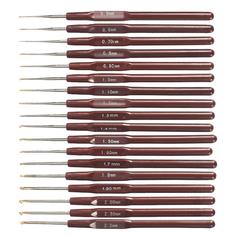 钩针 带舌头勾针 毛衣钩针细勾针 编织工具家用带舌 钩针串珠