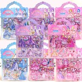 大张儿童双层公主换装 泡泡贴纸儿童卡通奖励贴画换穿衣服立体贴纸