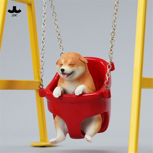 JXK荡秋千的柴犬模玩手办