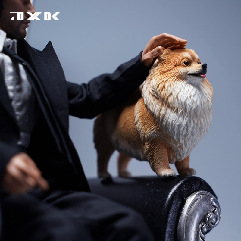 JXK博美犬仿真模型桌面小摆件