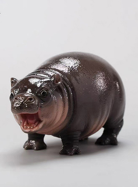 现货 JXK河马幼崽模型 moodeng猪肉丸子网红河马宝宝GK手办送礼物
