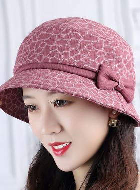 杏莲花盆帽甜美韩版女春秋