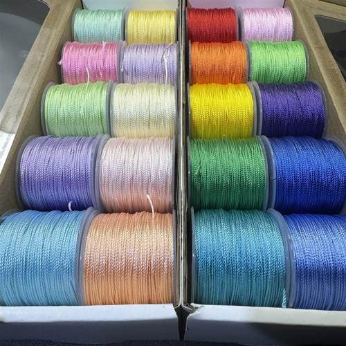 泽阳线业纯色股线/段染股线18股分装套盒编手绳项链绳新手DIY套装