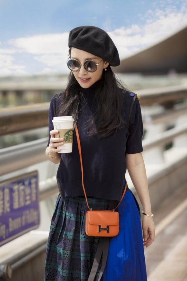 春秋新款透气贝雷帽 女士画家帽 棉麻时装帽子 英伦街拍模特帽子