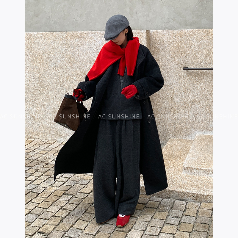 SUNSHINE原创设计冬季双呢大衣