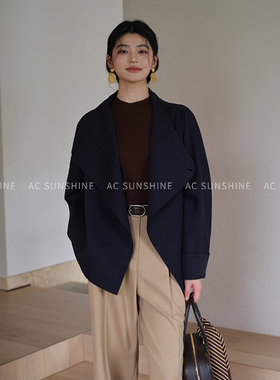 SUNSHINE 松弛气场 秋季新品蛋白人棉收腰绑带高智风衣外套女