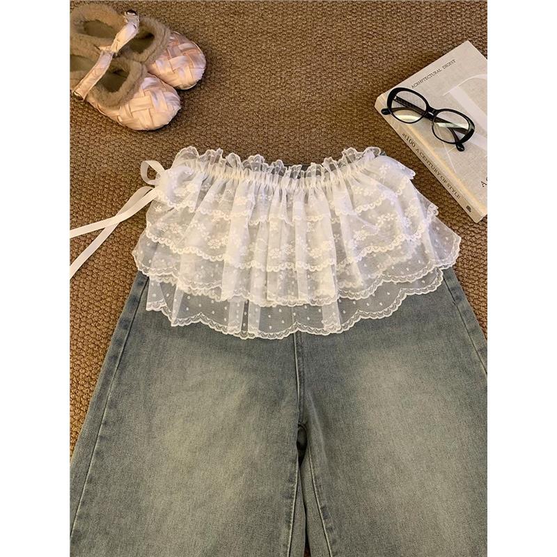 韩国ins芭蕾风蕾丝屁帘女
