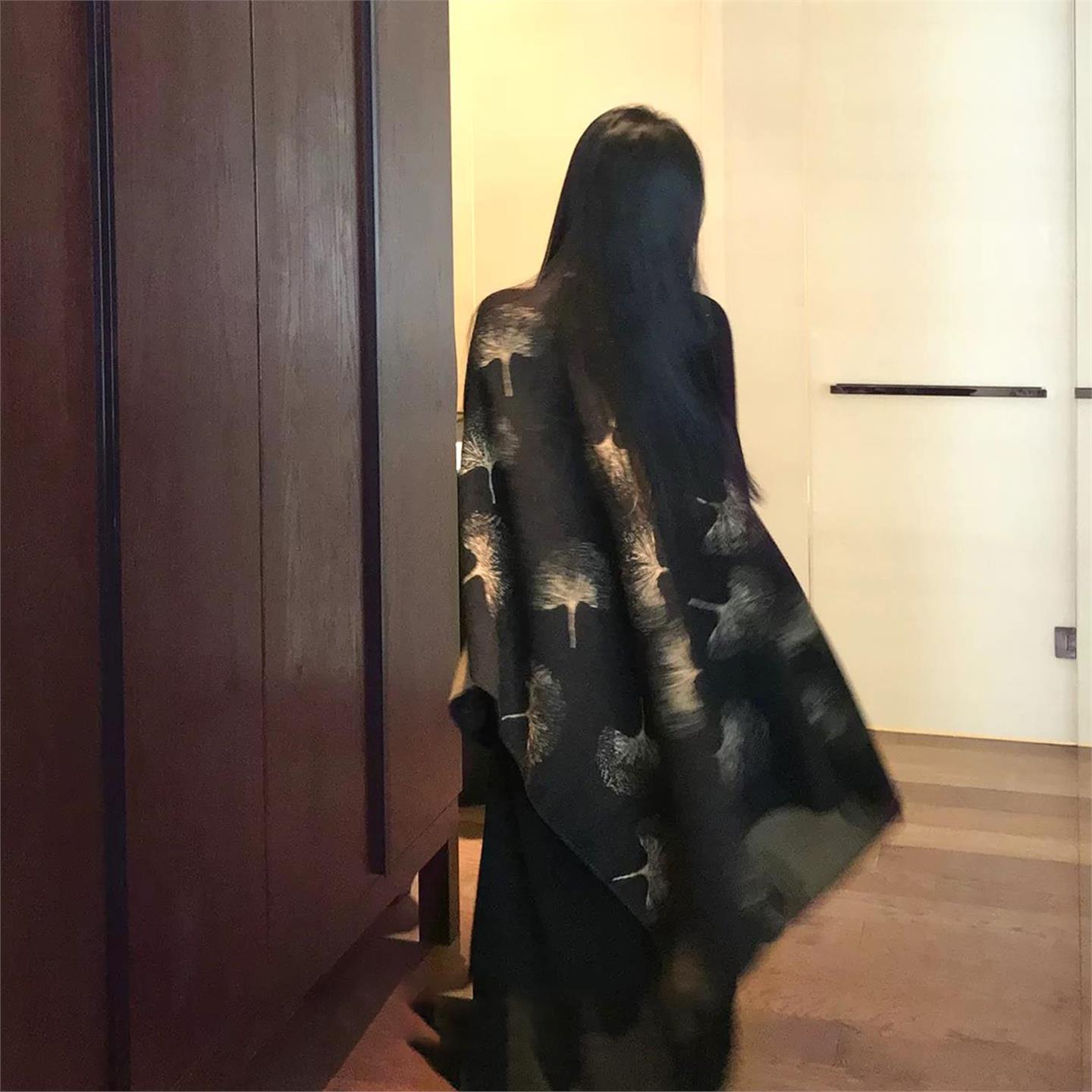 【原版】气质风银杏叶披肩