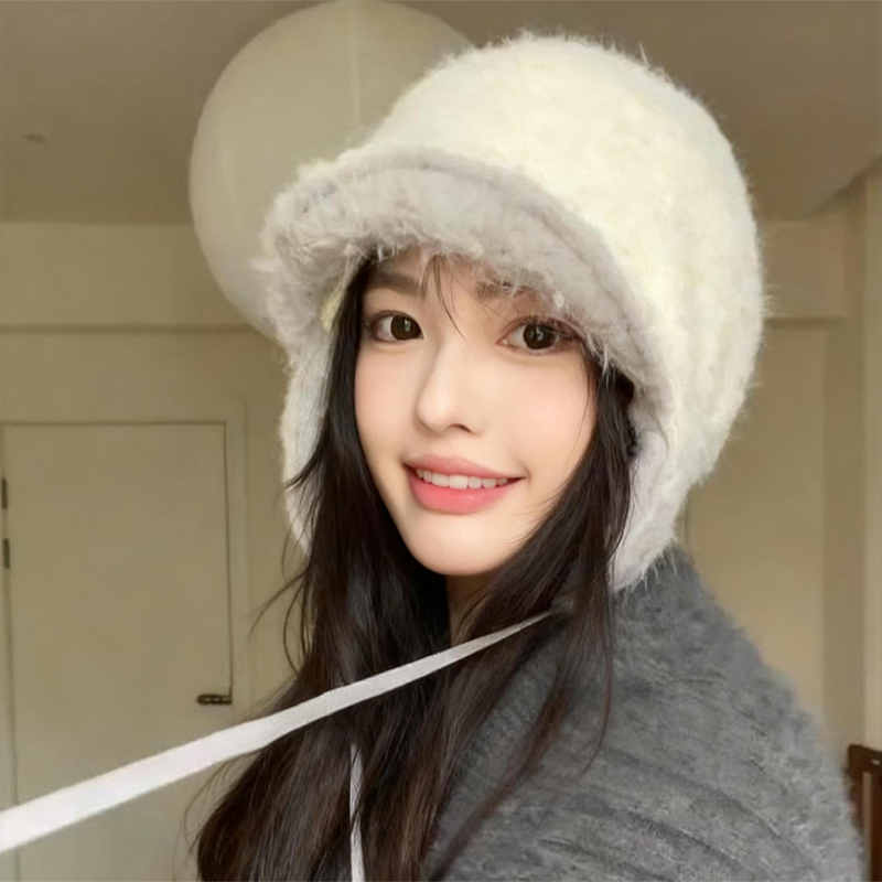 【韩系毛毛感骑行帽】防风防寒