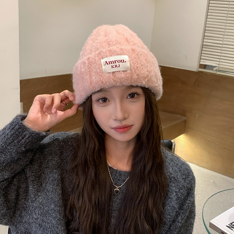 毛绒针织帽女秋冬季2025新款韩版保暖毛线帽子粉色显脸小护耳冷帽,服饰配件/皮带/帽子/围巾,帽子,淘宝优惠券,粉丝福利购,淘宝优惠卷