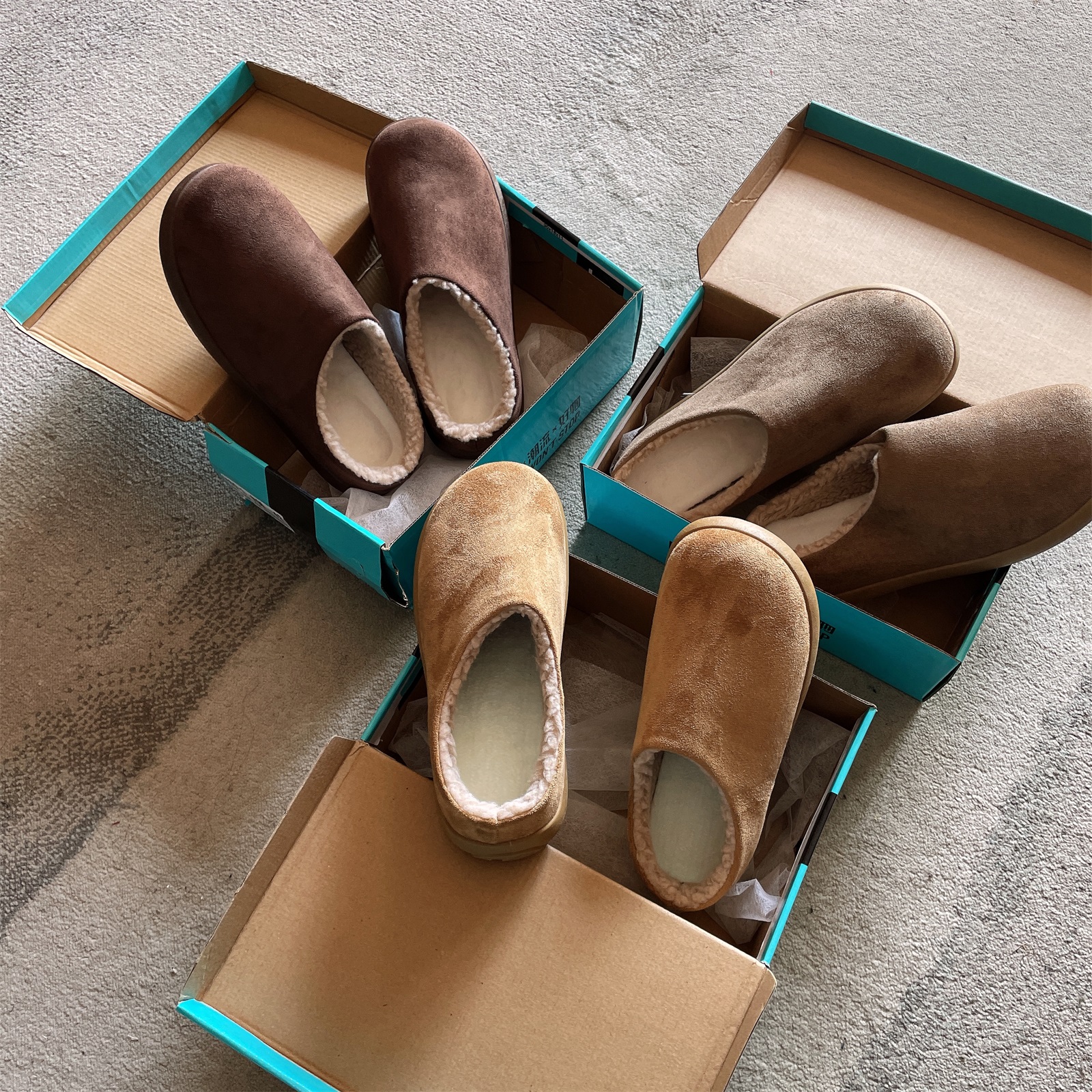 潮鞋 勃肯系列冬季男士轻便懒人一脚蹬 加绒加厚保暖休闲鞋棉鞋